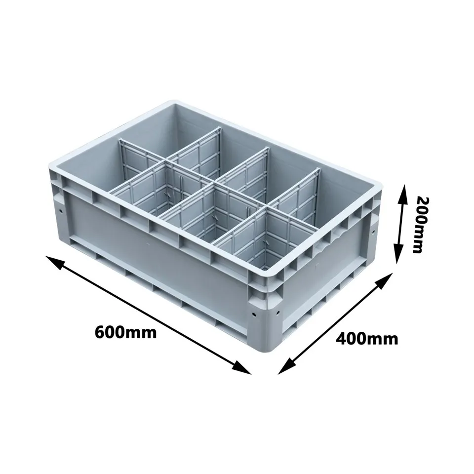 600*400*200mm AS/RS Warehouse Plastic Turnover Box factory