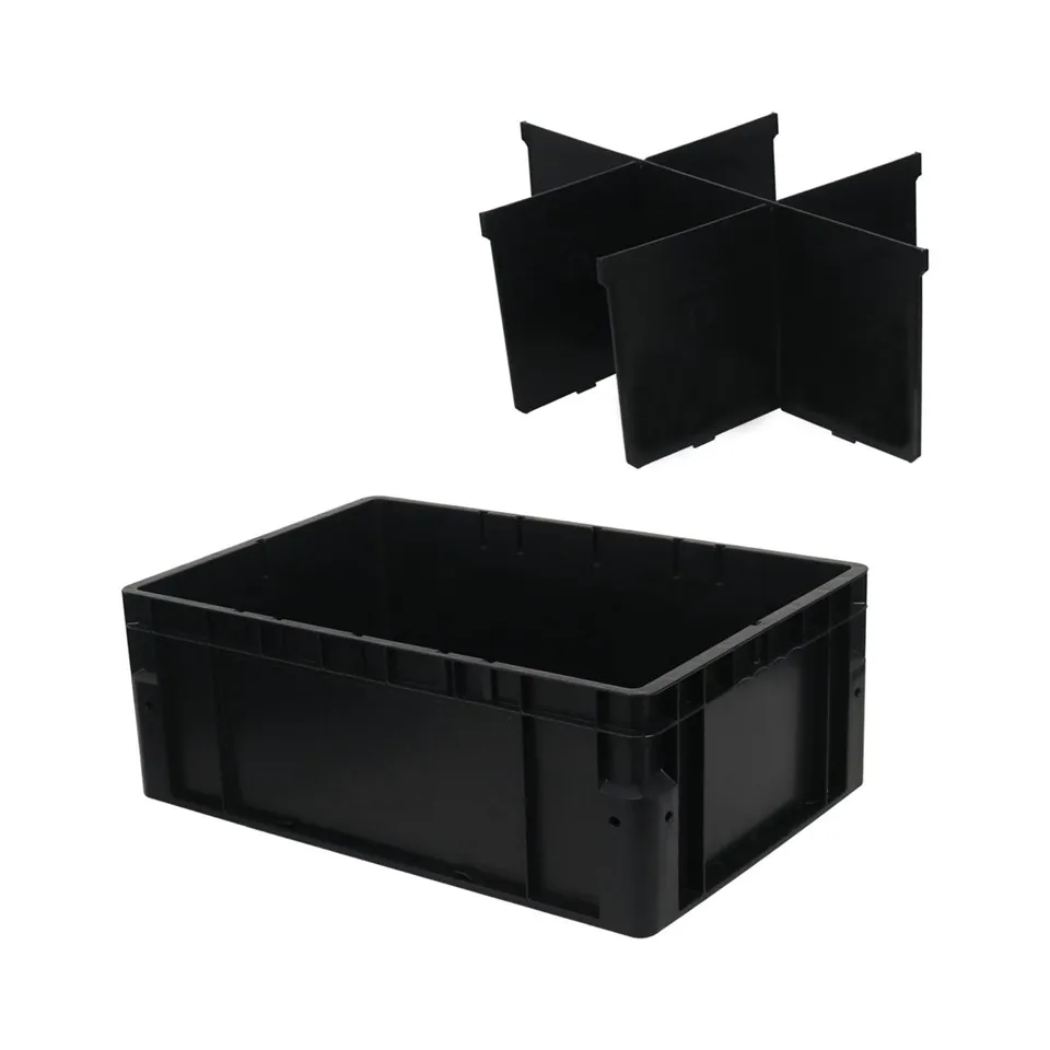 600*400*250mm AS/RS Warehouse Plastic Turnover Box high quality